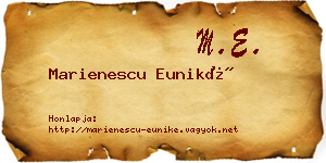 Marienescu Euniké névjegykártya